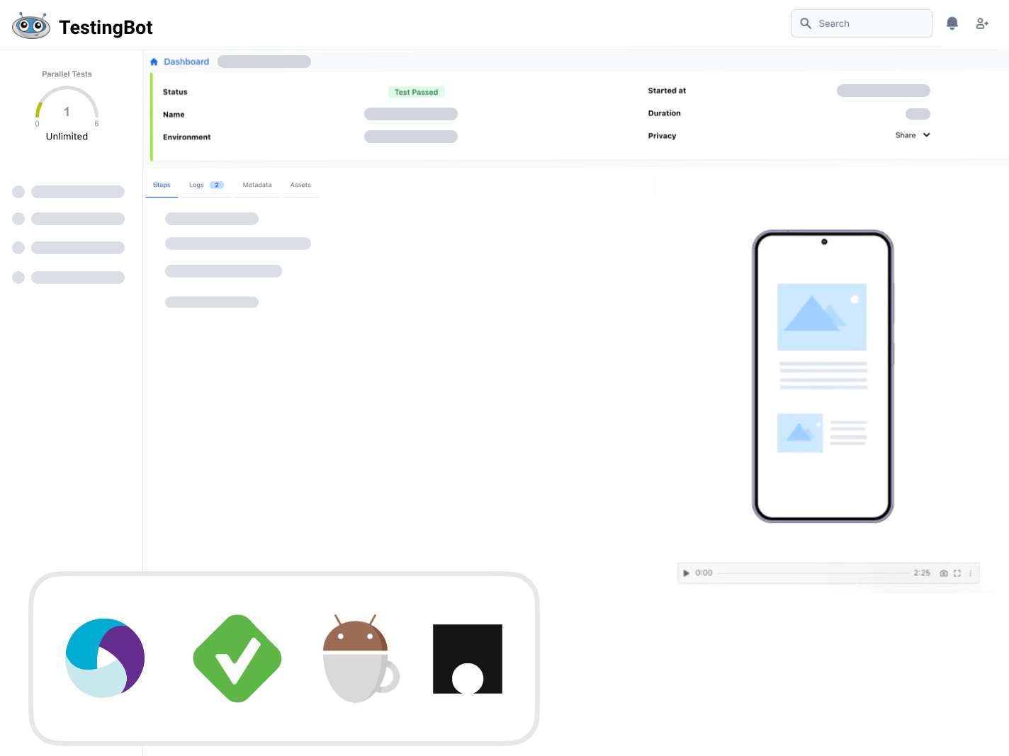 Videos, Screenshots und Protokolle