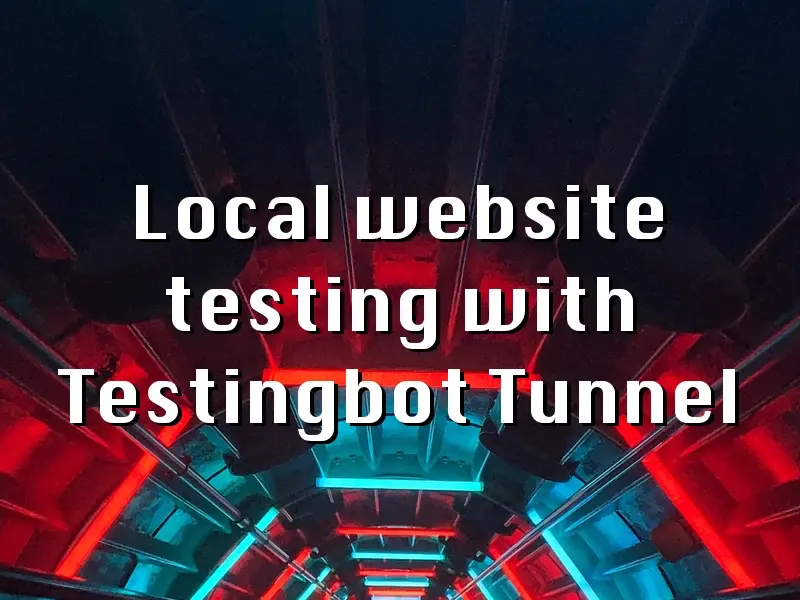 Local website testing